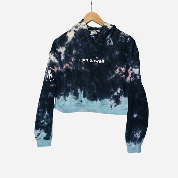 Barstool Sports Call Her Daddy I Am Unwell Cropped tie dye Hoodie - Picture 5 of 6